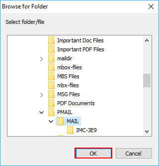 BitRecover Pegasus Mail Converter PMAIL folder tree