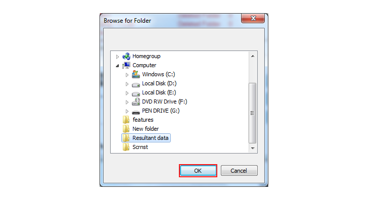 select desired location