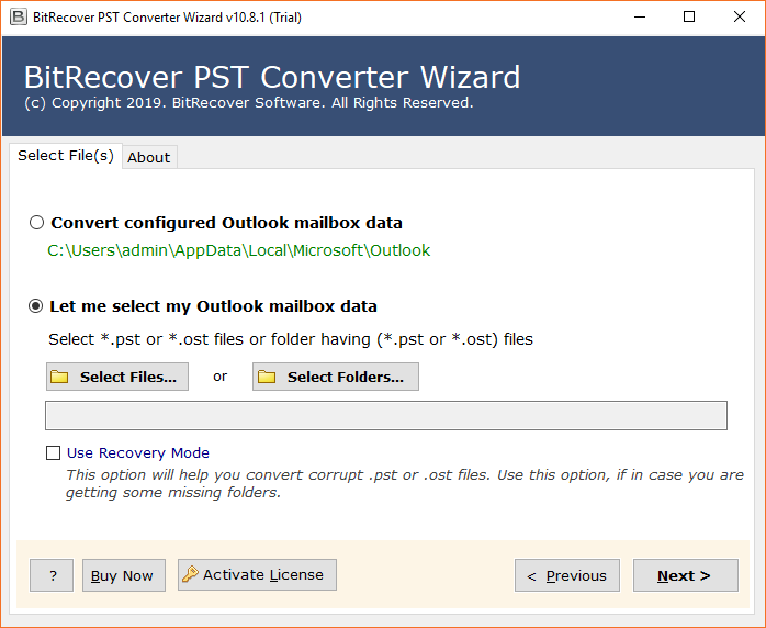 Start PST to VCF Converter