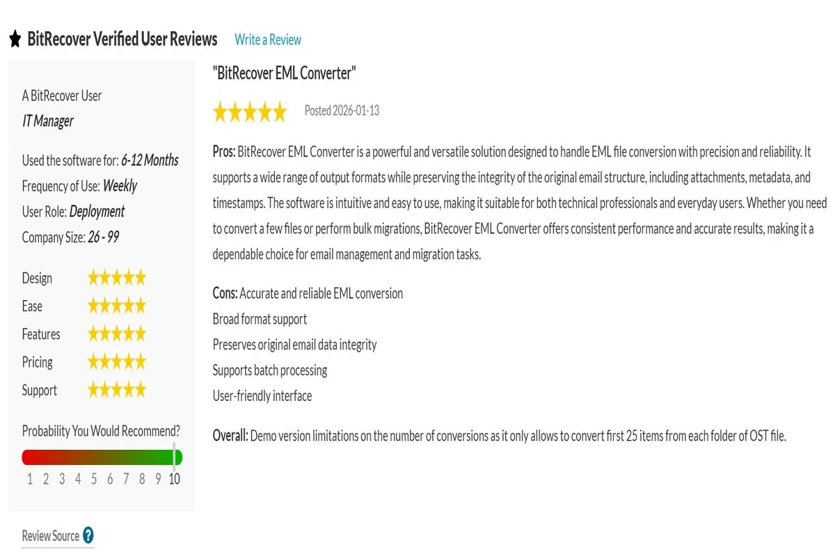 SourceForge review screenshot
