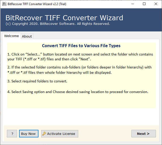 install the TIFF converter software