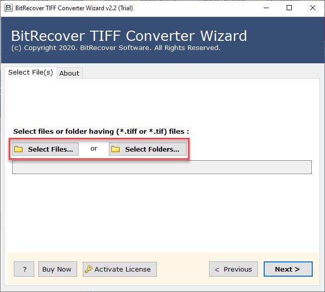 choose TIFF file