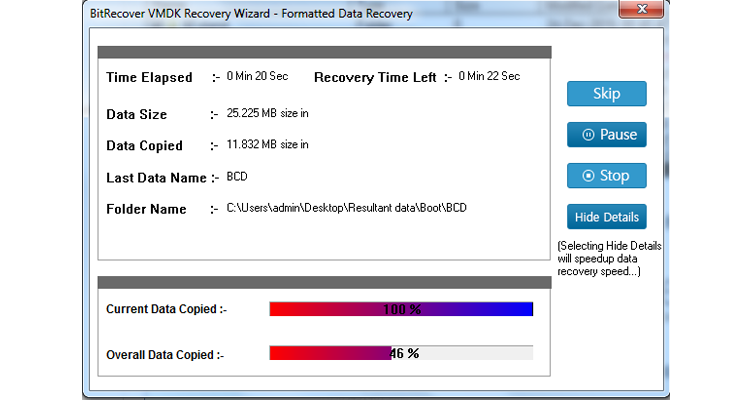 Recovering deleted data from VMDK