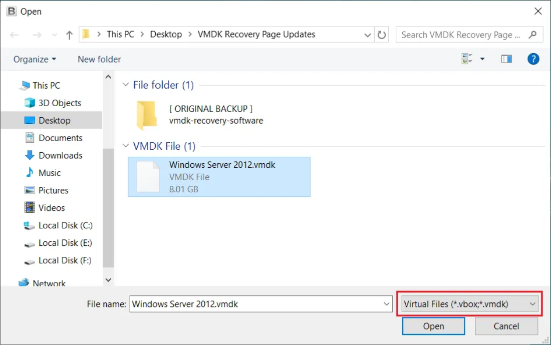 Select Virtual Drive