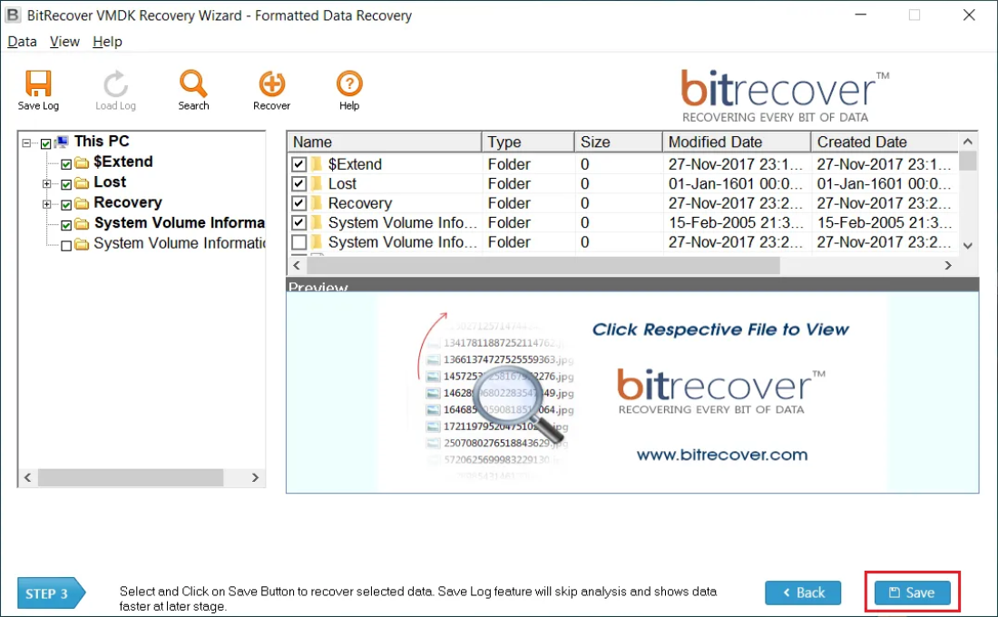 select Virtual Drive folders