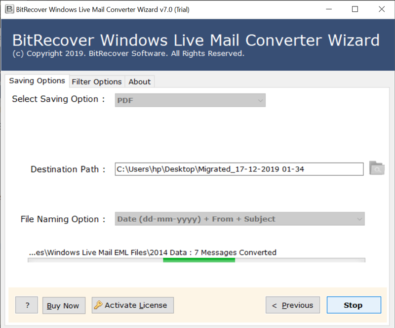 BitRecover Windows Live Mail Converter Wizard